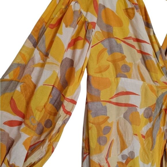 ACLER Gallion Floral Dress In Yellow 4 - Picture 4 of 8